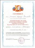 Сертификат участника семинара  ООО " Издательство "Экзамен"